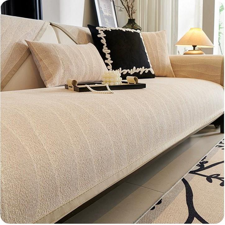 

Leather Sofa Cushion, Universal In All Seasons, Light Luxury, High-End Seat Cushion, Non-Slip Cover, Straight Row Autumn And Winter Cover 70*70cm