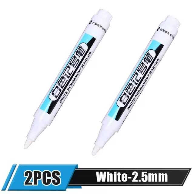 5/1Pcs Oily White Marker Pen Graffiti Pens Waterproof Permanent Gel Pencil Tire Notebook Glass Painting Pen 0.7mm 1mm 2.5mm