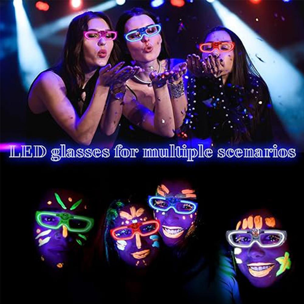 10pcs Light up Glasses Party Supplies Fit Christmas Valentine's Day New year