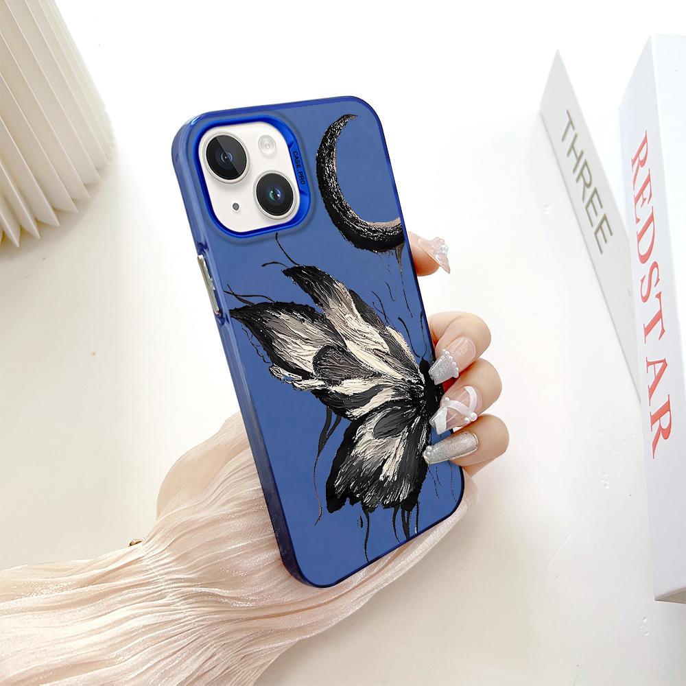 Modische Bunte Silberfarbene Doppelseitige Handyhülle Weiche Kante Hartschale Vollständige Abdeckung Stoßfeste Handyhülle für Samsung A16 A55 Xiaomi Redmi 14C Poco C75