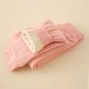 Girls' High-Waisted Camel Hair Cotton Pants for Winter - Three-Layer Thermal Uniform for Older Children