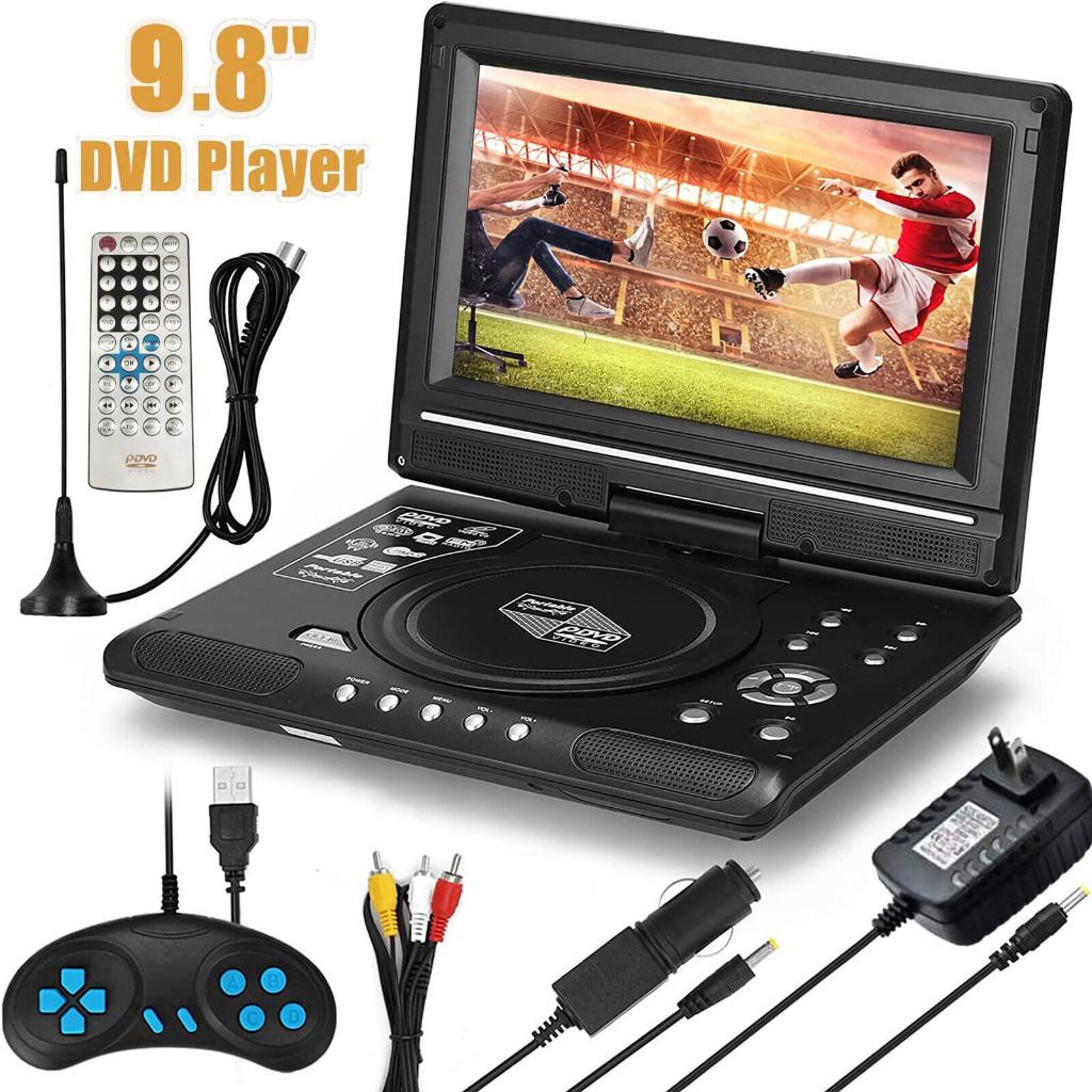 9.8 Inch Portable Home Car DVD Player VCD CD Game TV Player USB Radio Adapter FM Radio Receiving Device