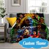 Custom Name Beetlejuice Horror  Blanket bed sofa Blanket Flannel Blanket for Camping, Hiking, Picnic Essentials,gift for Fan family