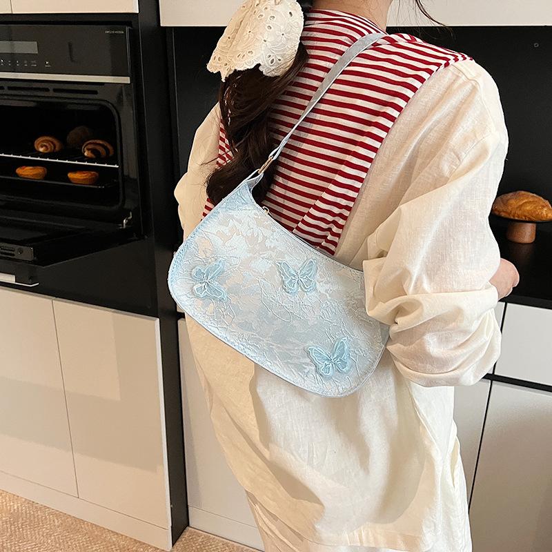 2025 summer new fashionable versatile embroidered shoulder armpit bag niche high-end messenger national style dumpling bag