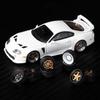 1/64 Alloy Model Ball Bearing Wheels Rims With Rubber Tires&Brake Discs-4Pcs Model Detail-Up Sets For Model Tomica Wheels