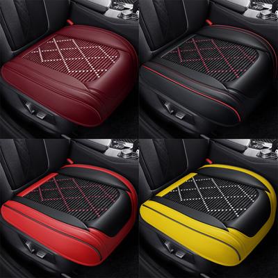 Cojines para asientos de coche de cuero Napa de alta calidad + seda de hielo, Acolchado con alas 3D en ambos lados, Adecuado para el 95% de los coches