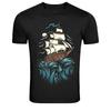Sailing Ship Ocean Wave Vintage Graphic T-Shirt