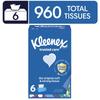 2-Ply Facial Tissues 6 Flat Boxes 160 Tissues Per Box Clean Shield Technology Absorbent Non-Lotion Adult Child Toddler Use