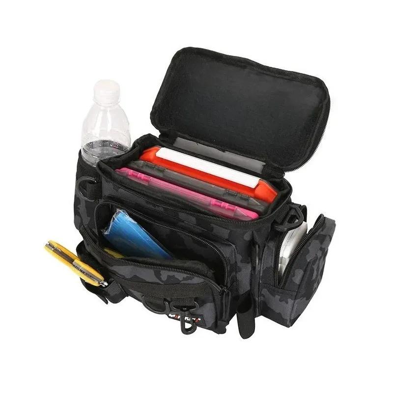 Multi-pocket Thickened Fishing Gear Shoulder Bag Portable Fishing Rod Holder Bait Line Box Storage Outdoor Sports Bag Angling