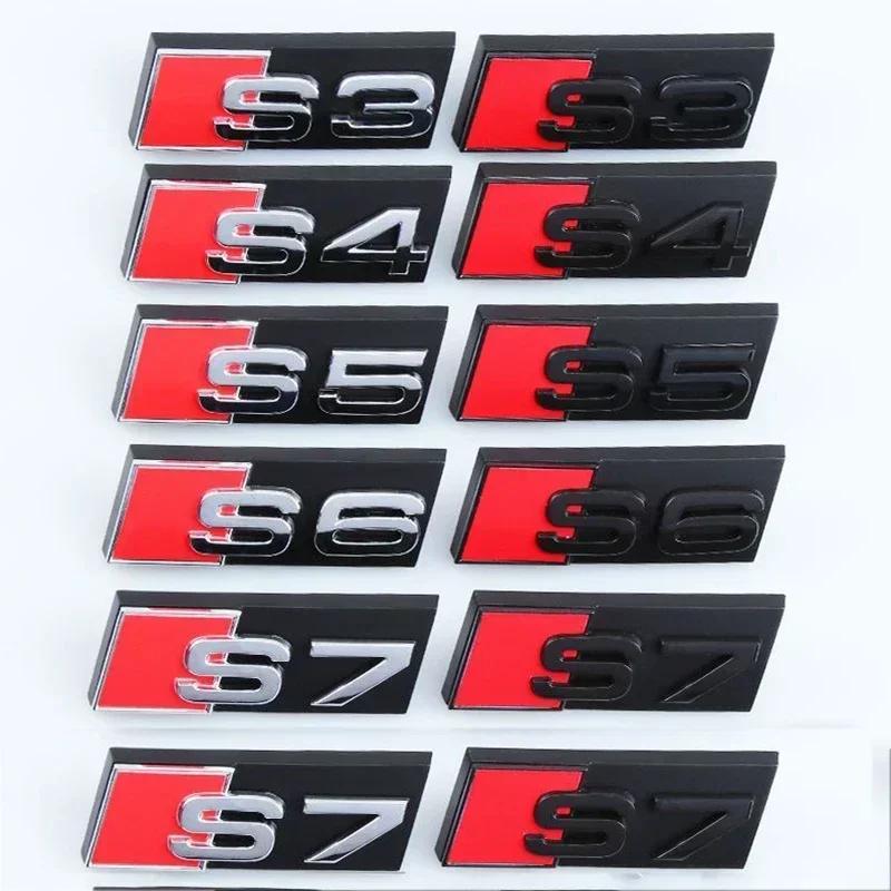 Car Accessories Front Grille Emblem for Hot Sline 8 A4L A4 A5 A6L A1 A3 S3 S4 S5 S6 S7 SA6 A7 SQ5 SQ7 SQ3 Logo Badge Styling