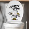 Cartoon Toilettenfiguren und englische Slogans für Badezimmer-Toilette Toiletten-Dekorationsaufkleber