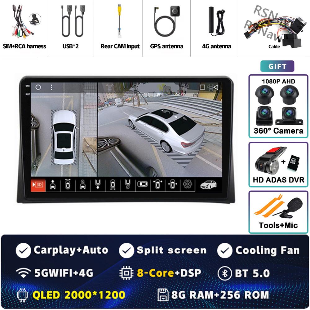 Android 14 Carplay Auto For Volkswagen Multivan T5 2003 - 2015 Car Radio Player Multimedia Stereo Navigation 2 DIN Head Unit BT