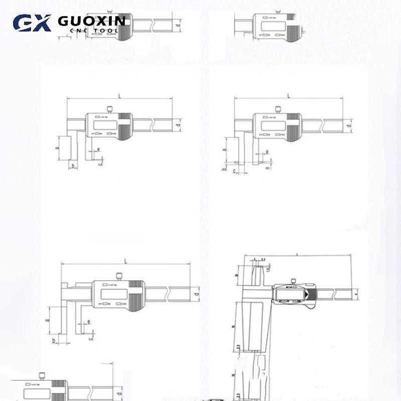 Digital Display Inside the Groove Digital Display Internal Groove Cutter Head Digital Display Inside Groove Round Head Calipers