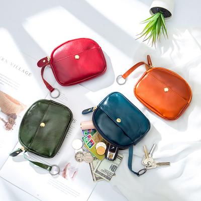 Real Oil Wax Leather Change Bag Female Exquisite, Small and Practical, Guangzhou Storage Thin Key Bag