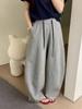 Korean Style Women's High Waist Wide Leg Sports Pants - Slimming Drape, 2026 Spring Collection