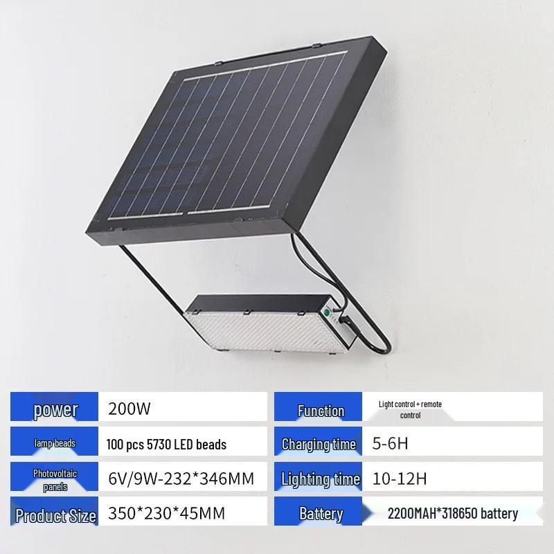 Hui Xiang Multifunctional Solar Floodlight: Folding Wall & Outdoor Courtyard Lamp