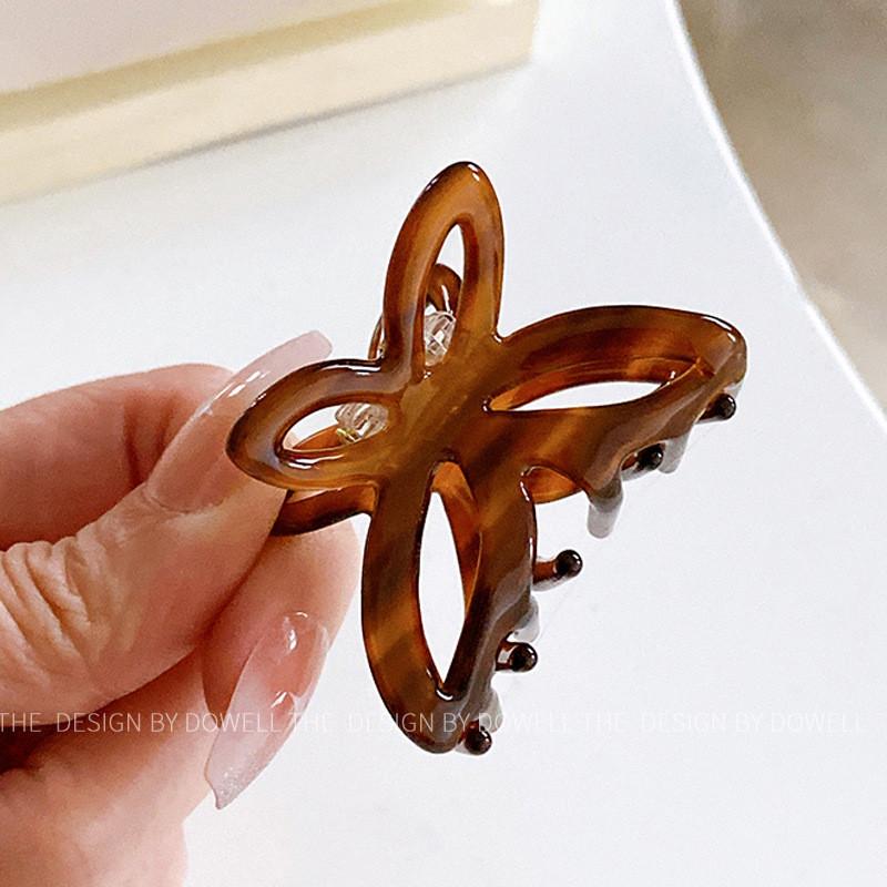 Chic And Trendy Mini Butterfly Hair Claw Clip In Acetate For Fashionable Women