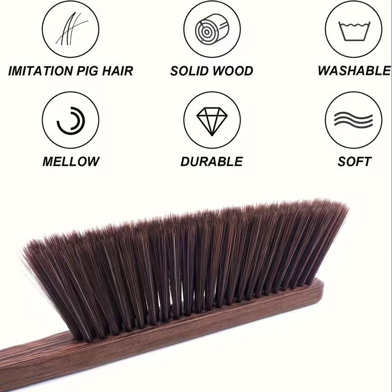 Long Handle Soft Bristle Chicken Wing Wood Bed Dust Cleaning Brush Household Bedroom Floor Cleaning Tool
