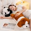 30~50Cm Lying Cartoon Animals Plush Toy Stuffed Hippo Panda Bear Dog Dinosaur Doll Fluffy Sleeping Companion Gift