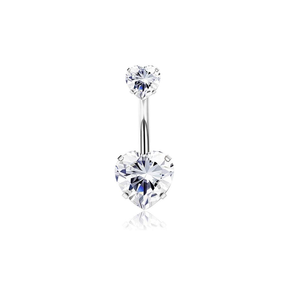 Bobisty14G Belly Button Bars for Women Surgical Steel Belly Bar CZ Butterfly Snake Clicker Navel Ring Body Piercing Jewellery