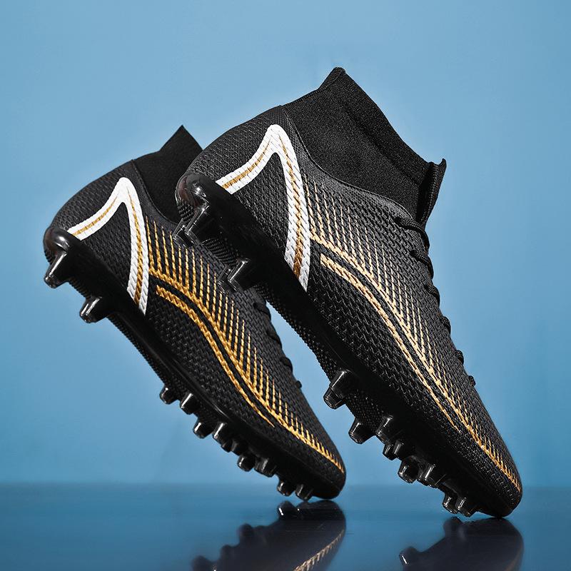 Sneakers Men's High Top Spikes Competition 47 Artificial Grass Large Size Foot Length Students Broken Nails Soccer Shoes Teens