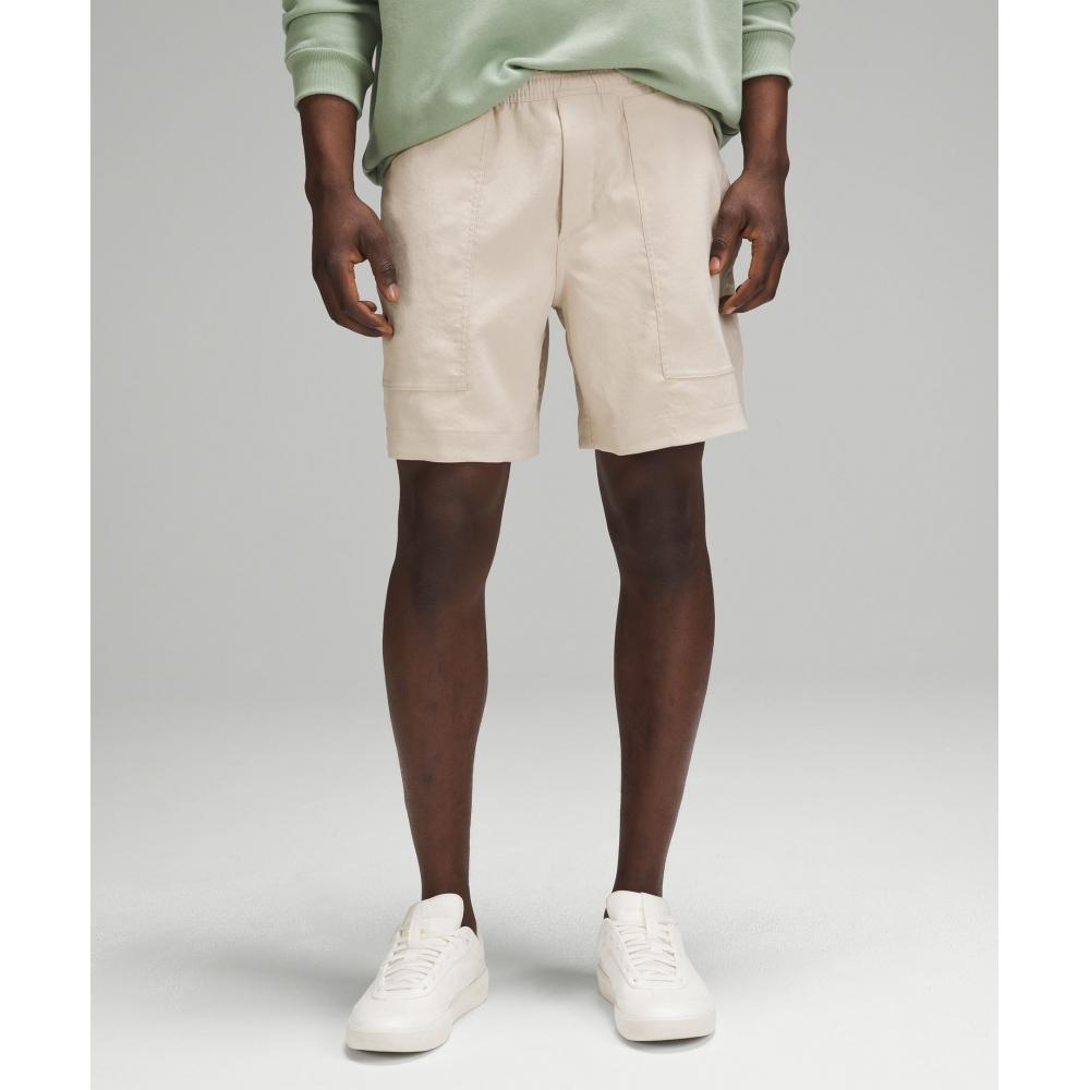 

LululemOn Relaxed Fit Pull On Short 7 Light Woven Mojave Tan XXL