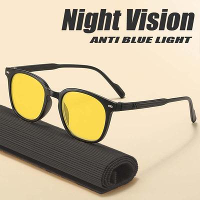Okulary do jazdy nocnej z owalną oprawką Kobiety Mężczyźni Retro Ultralekkie Okulary przeciwsłoneczne Odcienie Nowe Okulary blokujące niebieskie światło
