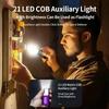 Mini Portable COB LED Flashlight Rechargeable Powerful Work Light with Clip Magnet Waterproof EDC Camping Walking Pocket Lamp