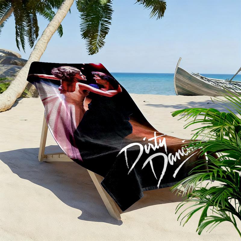 Dirty Dancing Print Beach Towel, Large Soft Quick Dry Towel for Beach Camping Swimming
