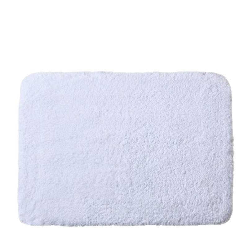 Hotel Bathroom Long Hair Floor Mat Absorbent Mat Machine Washable Solid Color Simple Toilet Floor Mat