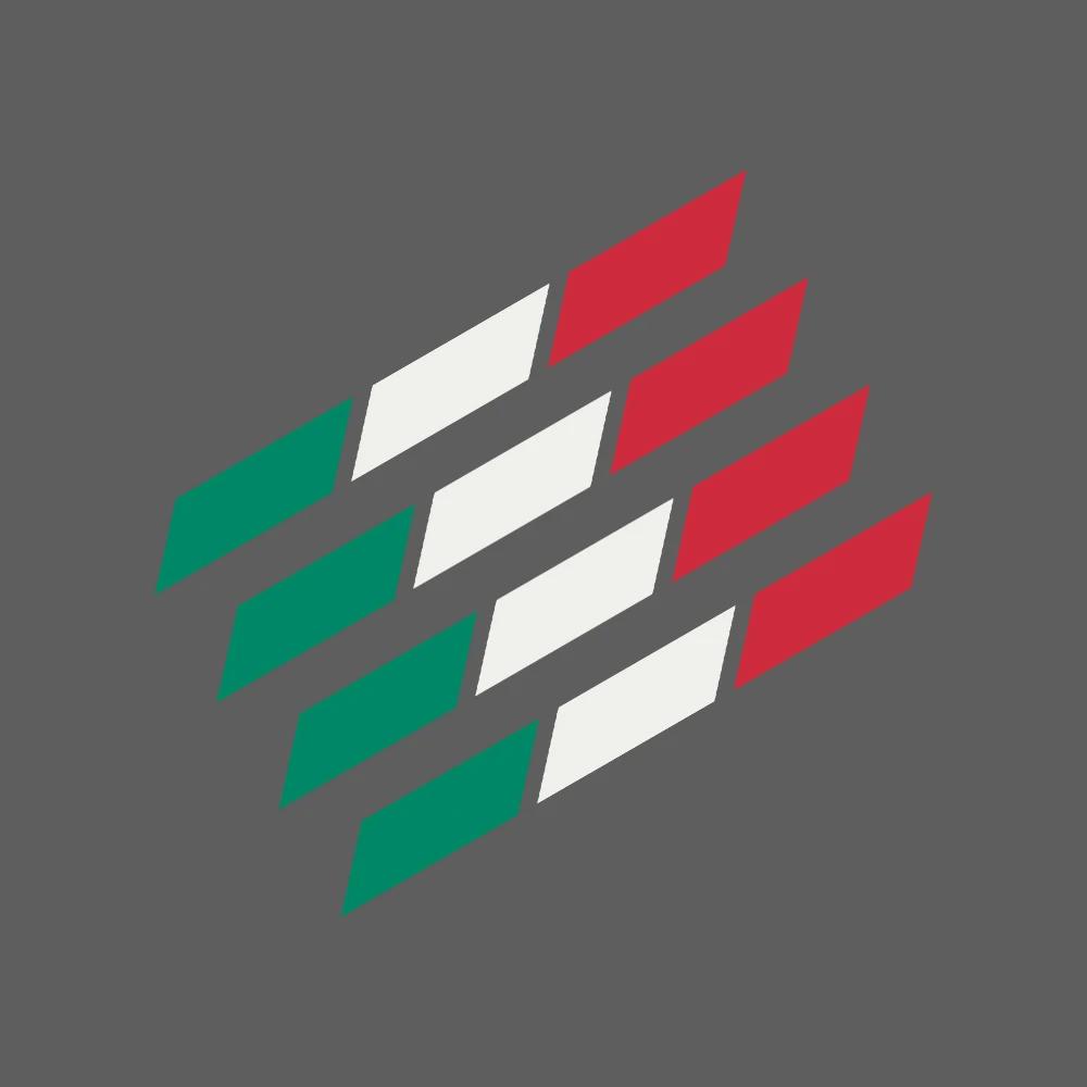 4Pcs Car Sticker Italian Flag Center Console Side Mirror Creative Vinyl Decals Accessories For Alfa Romeo Fiat Dodge Chrysler