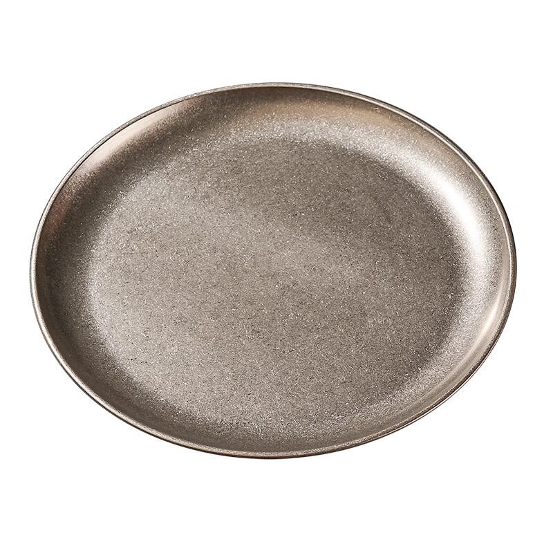 Ruhan Korean Retro 3-Compartment Stainless Steel Plate Set