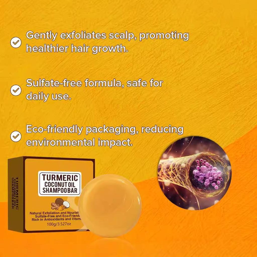 TurmericCoconuts Oil Shampoo Soap TurmericSoap Bars With CoconutOil Natural Organic Shampoo For Hair Strengthens Deep Cleansing