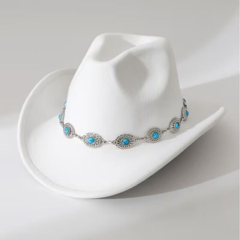 

JYL TS DIY Vintage PU Hat Unisex Wide Brim Sun Protection Western Hat Faux Leather 1222Mao10858 бланшированные миндальные