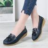 Women Flats Fashion Wedge Genuine Leather Ballerina Shoes Women Slip On Nurse Shoes Moccasins Breathable Shoes Female Plus Size