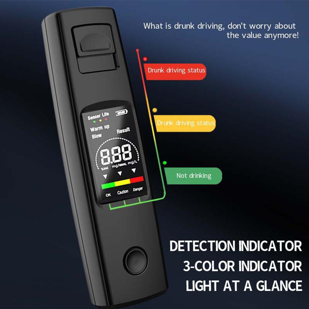 Alcohol Tester Portable Air Blown Contactless Drunk Driving With Tool Diagnostic LED Alcohol Digital Display Breathalyzer Y4O3