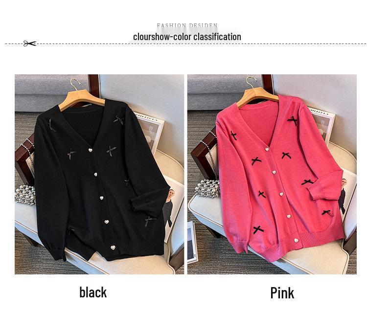 Plus Size Women’s Loose Cardigan Sweater, Bust 150/160, Sizes 200-350 Jin - Model 8303