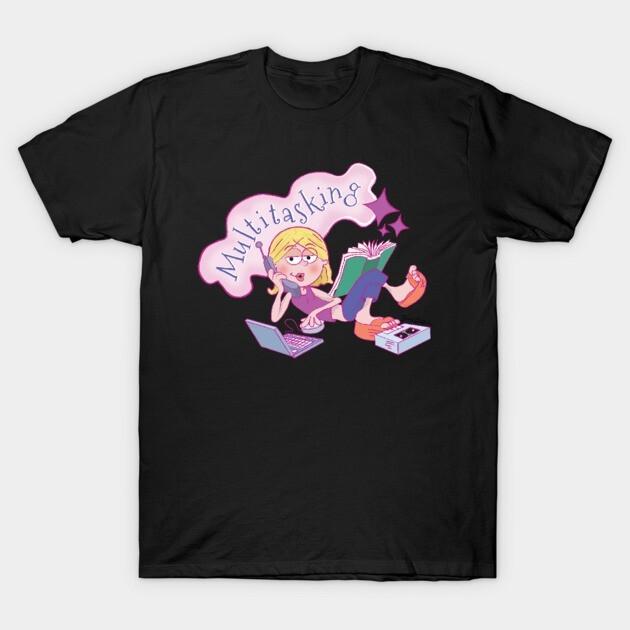 Lizzie Multitasks T-Shirt Lizzie Mcguire Multitasking T-Shirt S-5XL M