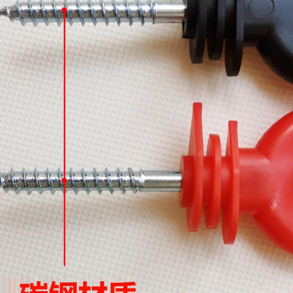 Electric Fence Insulators for Cattle & Wild Boar Prevention - Extended, Thickened Netting with Self-Tapping Rubber Insulating Nails