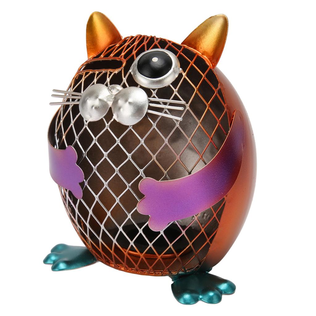 Kovová kočka mince prasátko pro dospělé ručně malované zvíře pokladnička s gumovou zátkou pro domov