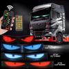 2PCS Devil Eyes Light For Windshield LED Eyes Dual Screen Sync App/Remote Control Custom Text LED Light Sign for Car Truck SUV