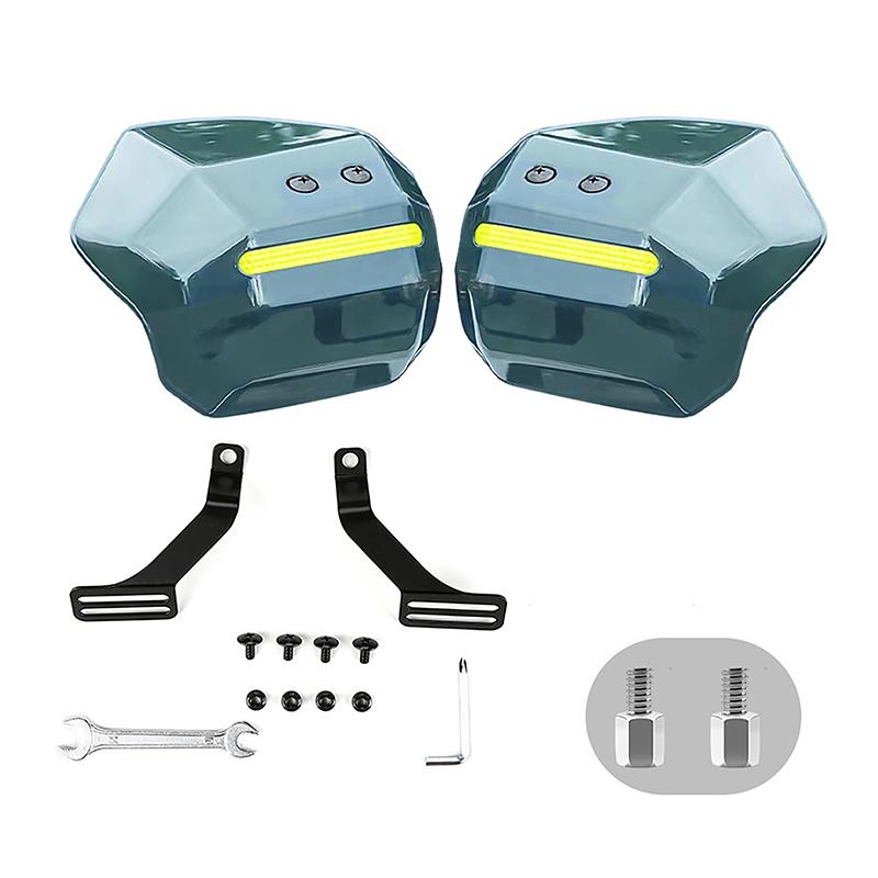 1 Set Wind Rain And Sun Protection Easy To Install Hand Guard For Scooter Motorcycle ATV With Night Reflective Strip