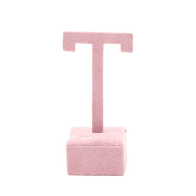 Pink Jewelry Display Props Elegant Jewelry Stand Velvets Fabric Material Jewelry Display Tray for Rings Earring Necklace