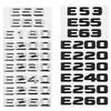 Car Tail Letter Number Emblem Sticker Rear Trunk Badge Decal for Mercedes Benz E Class E53 E55 E63 E200 E220 E230 E240 E250 E260