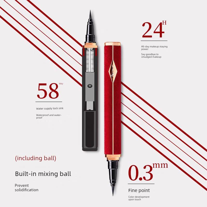 [12 Hours Without Smudging] Eyeliner Pen, Long-Lasting, Waterproof, Non-Smudging, Beginner-Friendly, Official Genuine Product
