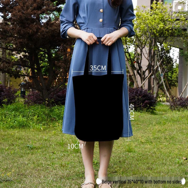 Customizable White Canvas Tote Bag with High-End Feel