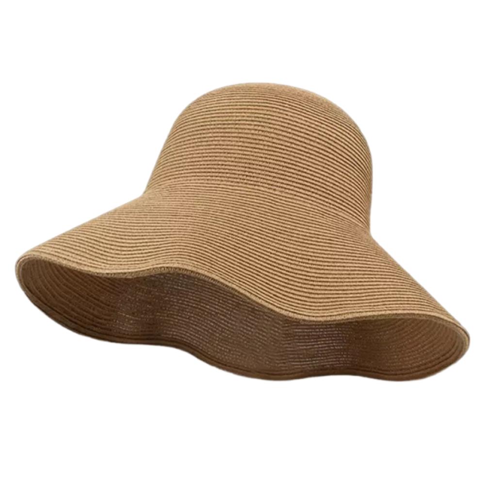 Solid Color Wide Brim Straw Hat Breathable UV Protection Cap Comfortable To Wear Beach Hat  Summer