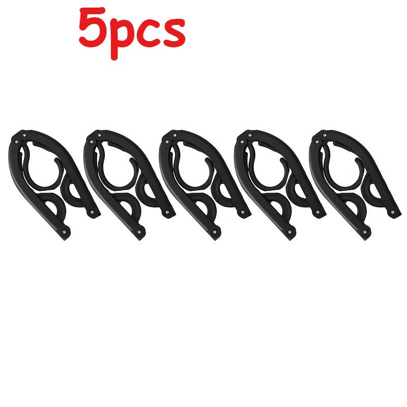 

20/10/5pcs Portable Folding Clothes Rack Set, Plastic Hanging Drying Rack with Windproof Hooks, Multipurpose Travel Coat Hanger