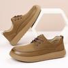 Fashionable Solid-Color Men's Lace-Up Casual Shoes Comfortable  And  Versatile Flat Shoes Breathable And Anti-Slip Driving Shoes