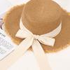Sommer Sonnenschutz Strohhut Eltern-Kind Mutter Tochter Outdoor Breiter Rand Spitze Gewebt Strand Sonnenhut für Erwachsene und Baby